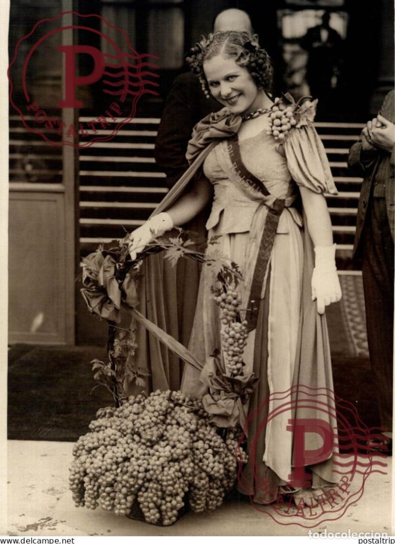 Photographie ancienne: 1931 FETES RAISIN ELYSEE LEBRUM AGENCE ROL18*12CM vendimia vendanges druivenoogst vignes vin vino