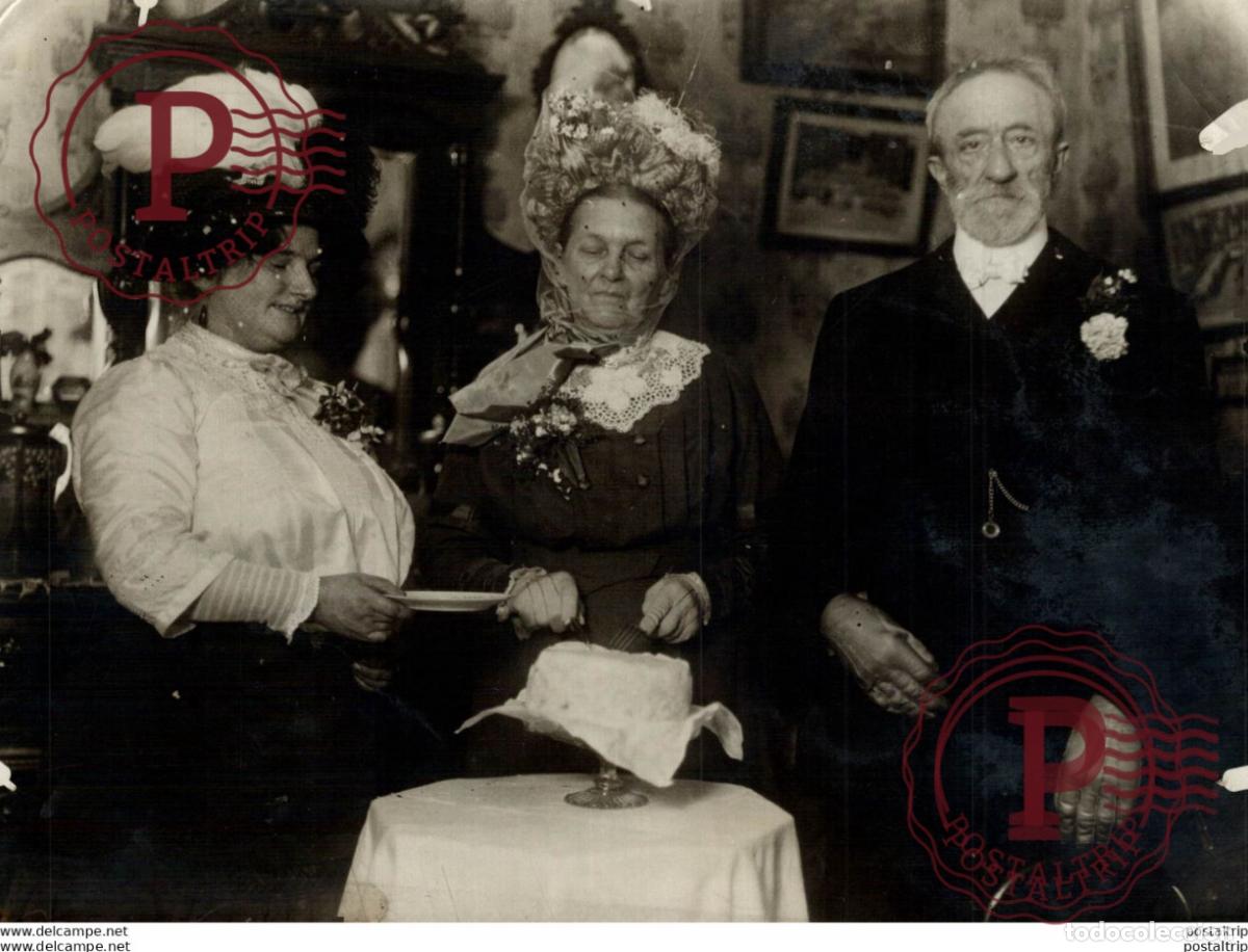 Fotograf&iacute;a antigua: WEDDING OF MR AND MRS RAYNAER AT CLAPTON 21*16CM Fonds Victor FORBIN 1864-1947