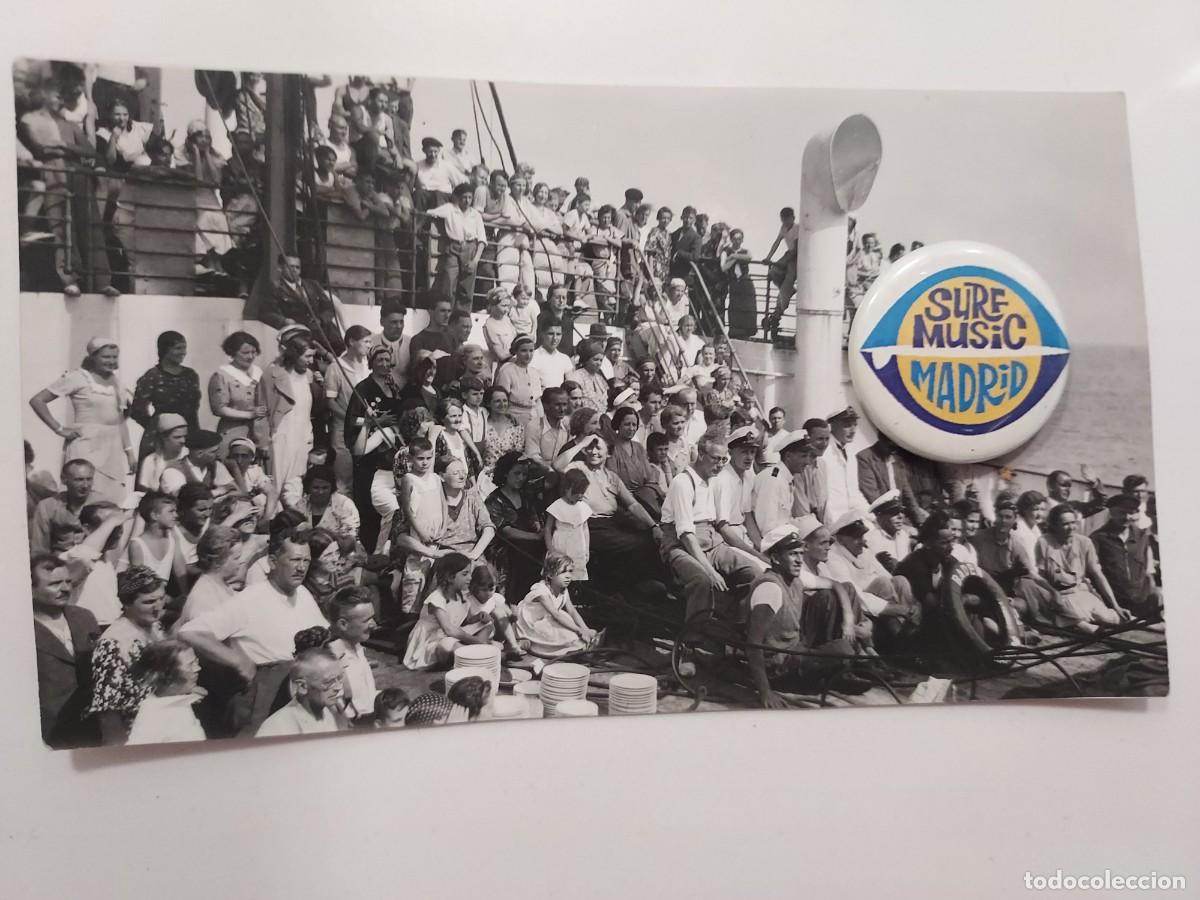 Fotograf&iacute;a antigua: FOTO ORIGINAL &iquest;1936? EVACUACION REFUGIADOS ALEMANES BARCO BADEN GUERRA CIVIL. 10,5 X 6. Zitzlsperger