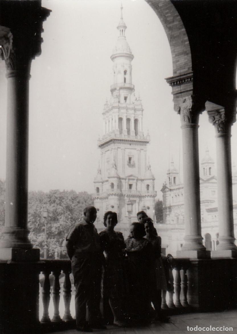 Fotograf&iacute;a antigua: Plaza de Espa&ntilde;a, Sevilla. A&ntilde;os 60 pc