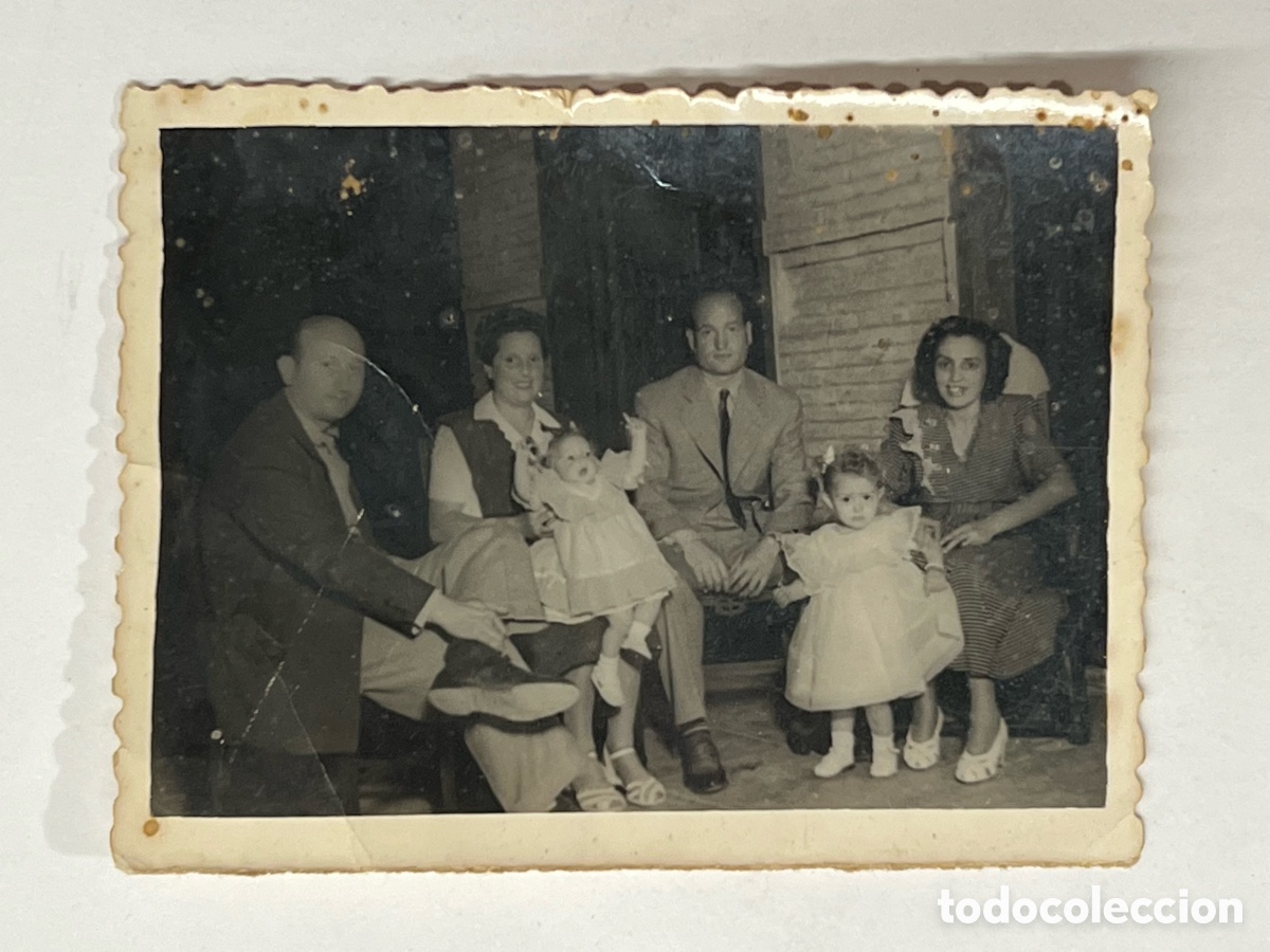 Antique Photography: SEDAV&Iacute;, Valencia.. Fotograf&iacute;a una nit a la fresca &hellip; (h.1950?) Medidas: 6,5 x 8,5 cm.,