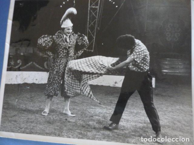 Photographie ancienne: CIRCO PAYASOS TRIO PEPIN LEON FOTOGRAFIA 24 X 18 CM