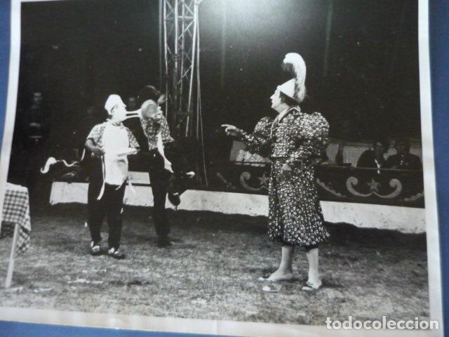 Photographie ancienne: CIRCO PAYASOS TRIO PEPIN LEON FOTOGRAFIA 24 X 18 CM