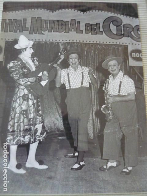Photographie ancienne: CIRCO PAYASOS TRIO PEPIN LEON FOTOGRAFIA 18 X 24 CM