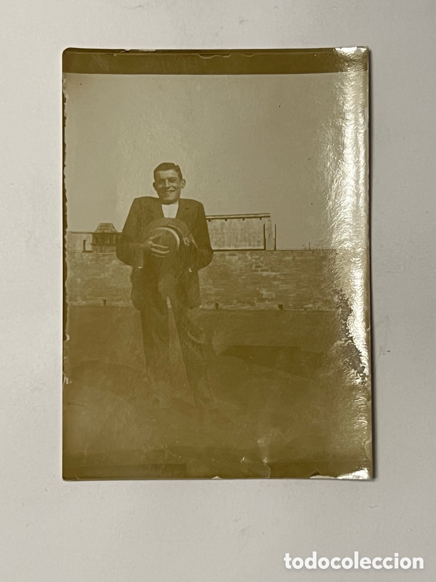 Fotograf&iacute;a antigua: HOMBRE PEQUE&Ntilde;O.. s&iacute;ndrome de Klippel-Feil.. ? Fotograf&iacute;a antigua. Barcelona (h.1910?)
