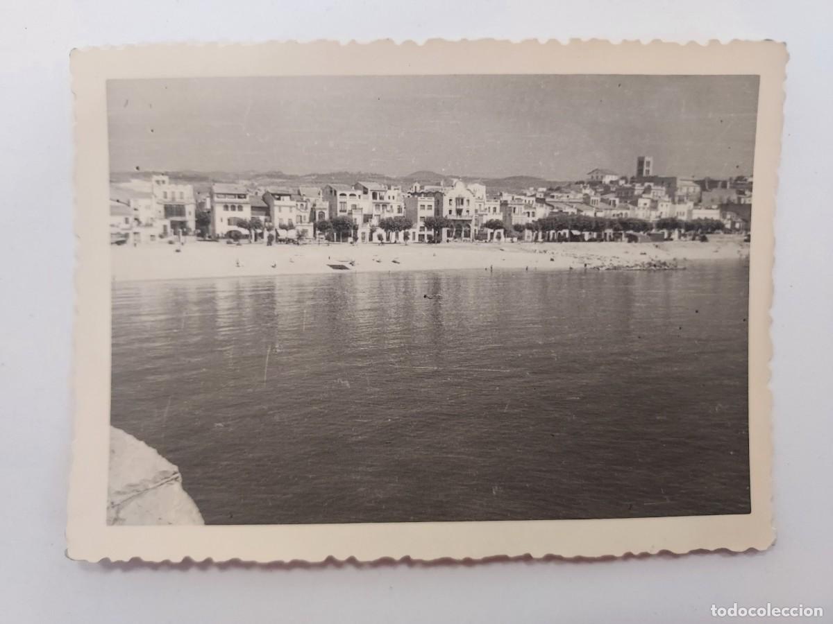 Fotograf&iacute;a antigua: FOTO BLANES PANORAMICA PLAYA. CA. 1950-1960. 10 X 7 CM