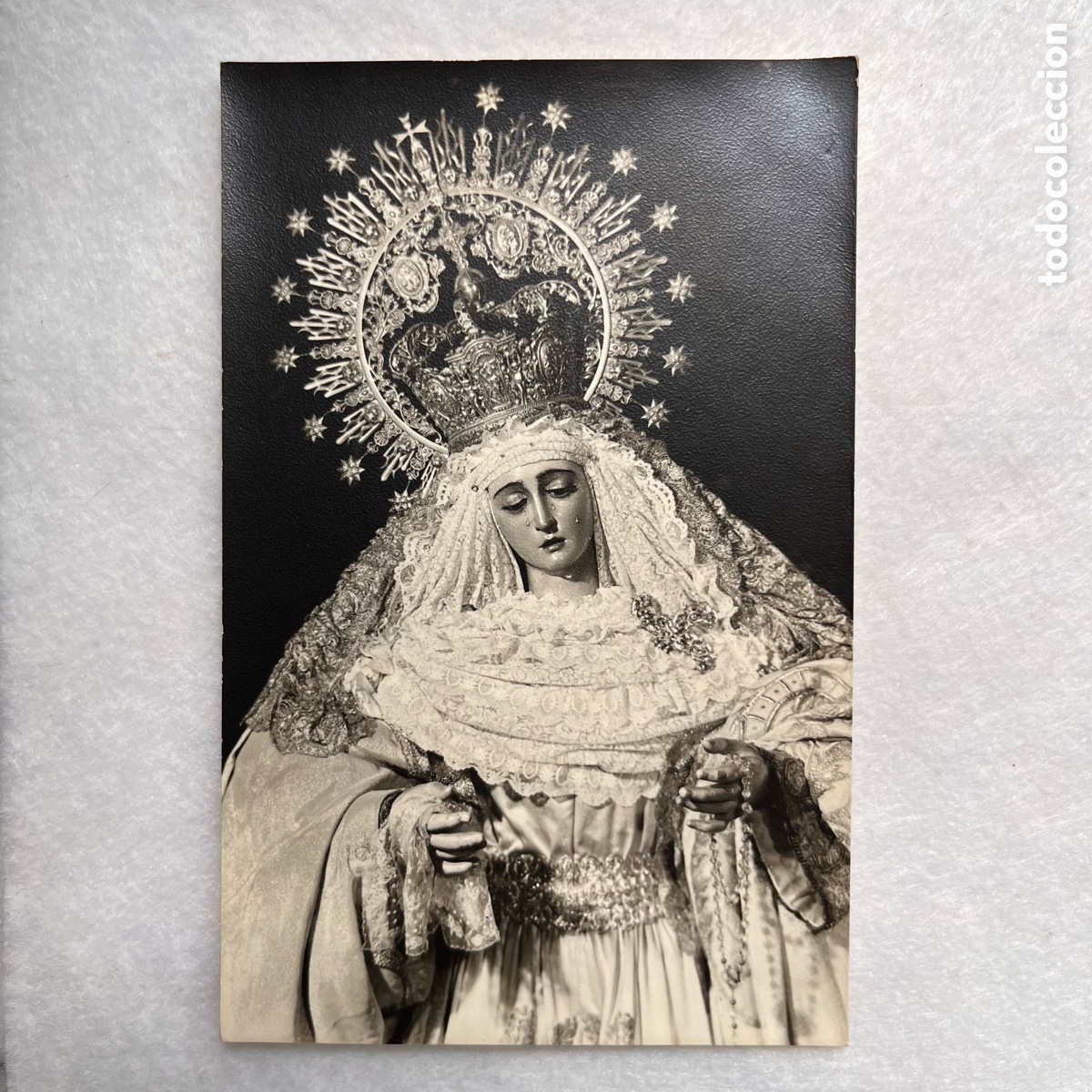 Fotograf&iacute;a antigua: SEMANA SANTA SEVILLA - FOTOGRAF&Iacute;A VIRGEN ROSARIO / HERMANDAD MONTESION