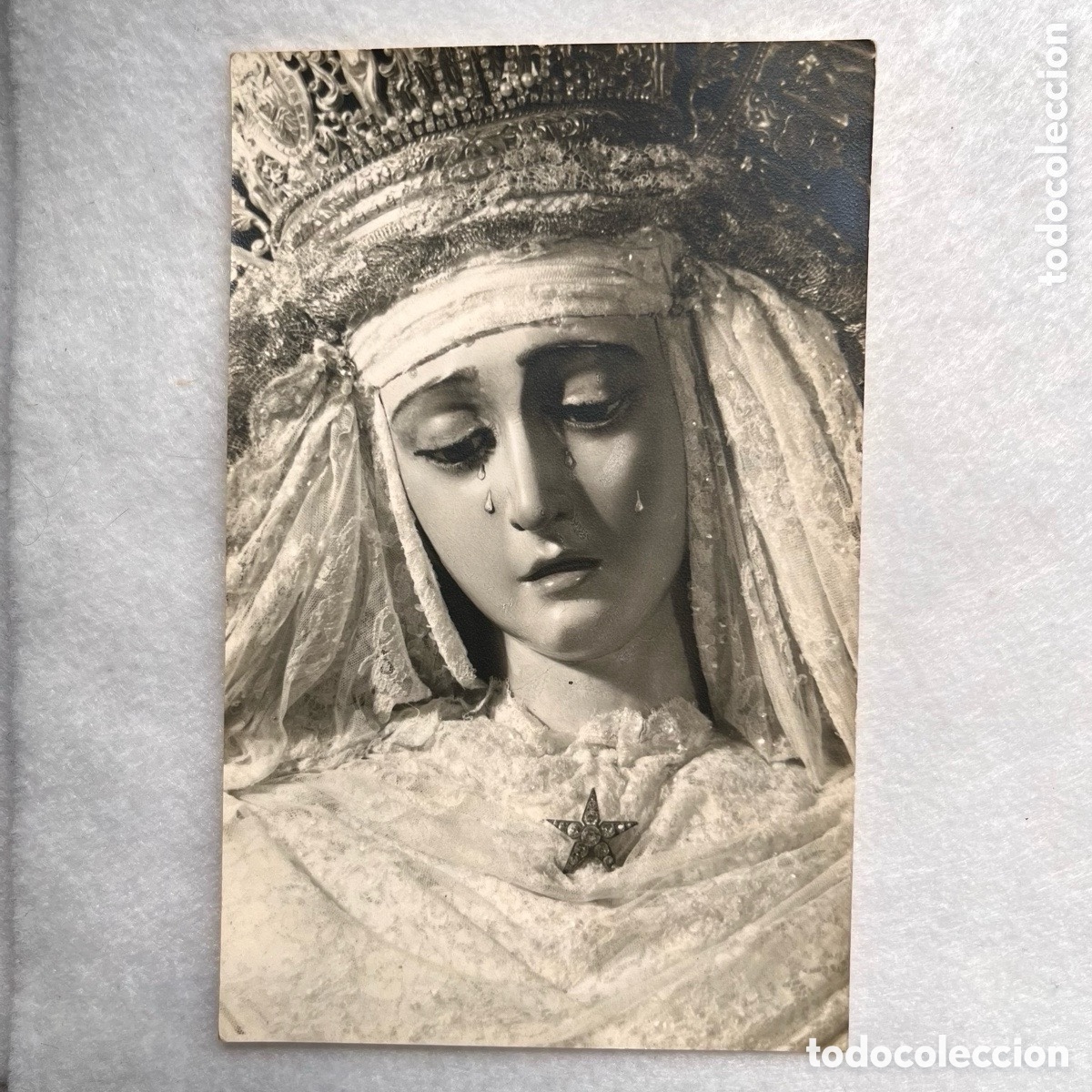 Fotograf&iacute;a antigua: SEMANA SANTA SEVILLA - FOTOGRAF&Iacute;A VIRGEN ROSARIO / HERMANDAD MONTESION