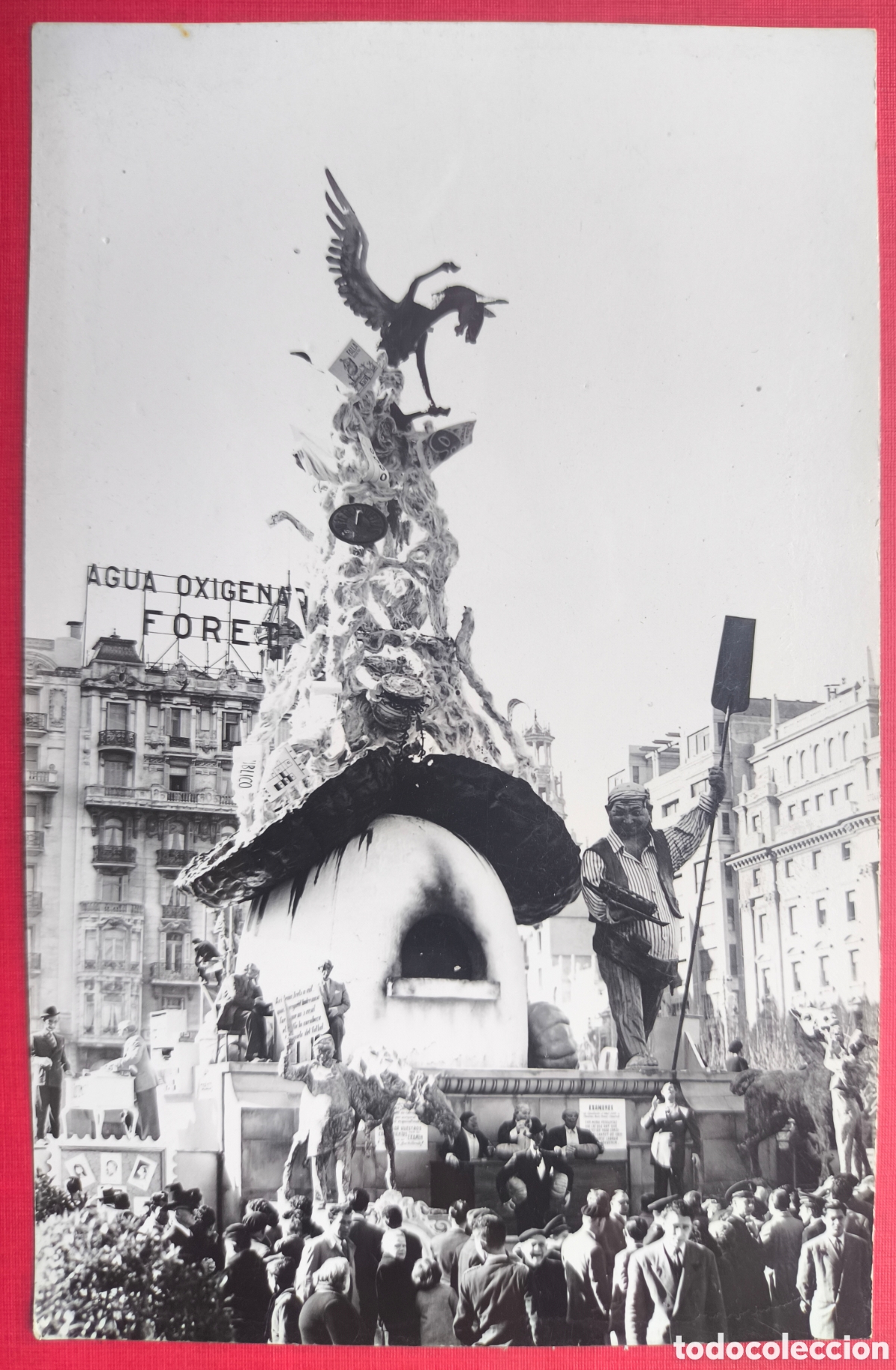 Fotograf&iacute;a antigua: FALLA CALFAR-SE LA CARABASSA AUTOR GERMANS FONTELLES FOTOGRAF&Iacute;A FALLAS VALENCIA 1952