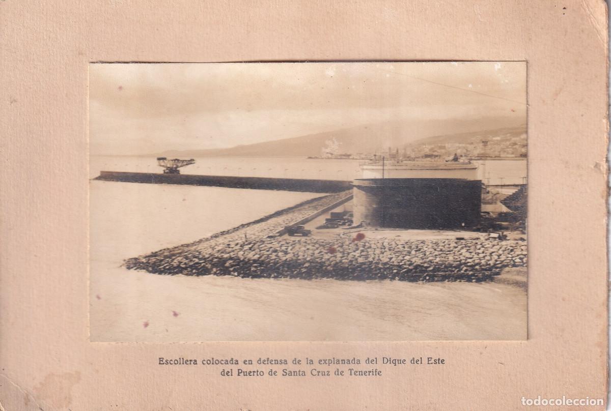 Fotograf&iacute;a antigua: SANTA CRUZ DE TENERIFE ESCOLLERA EN DEFENSA DEL DIQUE DE ESTE