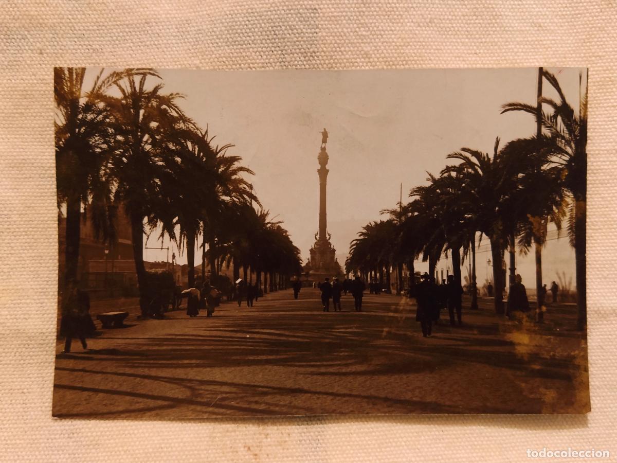 Fotograf&iacute;a antigua: BARCELONA - MONUMENTO CRISTOBAL COLON - FOTOGRAFIA ANTIGUA -(116.136)