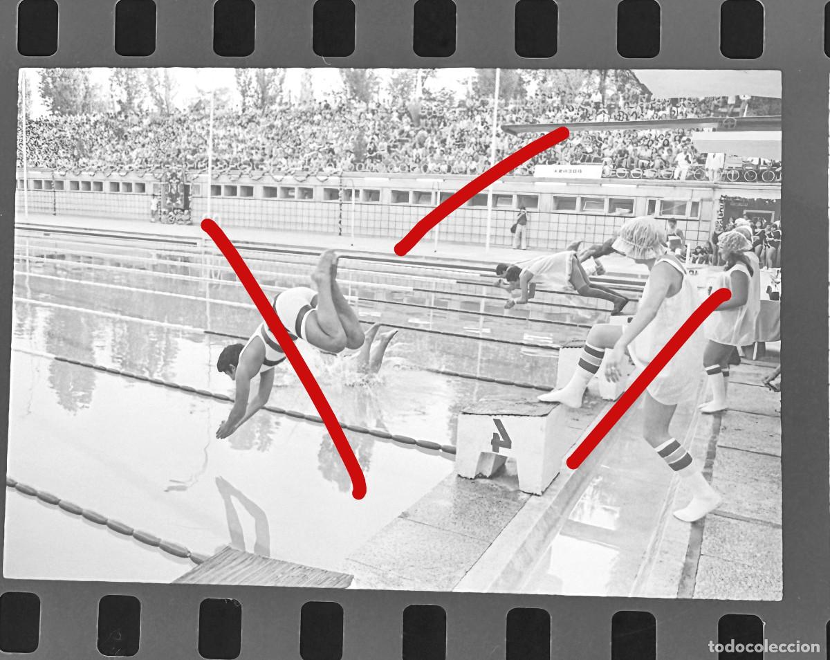 Fotograf&iacute;a antigua: Piscina Municipal El Lago Madrid A&ntilde;os 60/70 Nataci&oacute;n - NEGATIVO DE CELULOIDE - FOTOGRAF&Iacute;A ANTIGUA