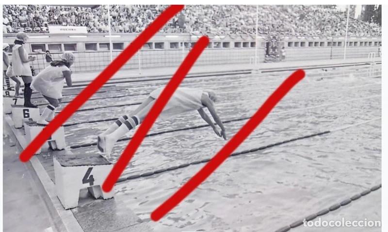 Fotografia antiga: Madrid, Piscina Municipal El Lago &ndash; Actividad infantil a&ntilde;os 60/70 &ndash; Negativo original 35 mm Natacion