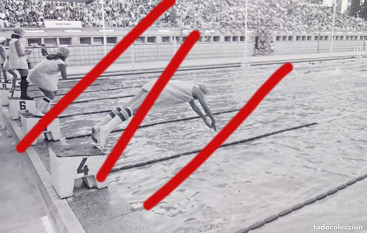 Photographie ancienne: Madrid, Piscina Municipal El Lago &ndash; Actividad infantil a&ntilde;os 60/70 &ndash; Negativo original 35 mm Natacion