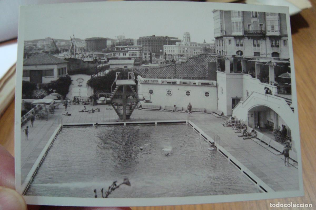 Fotograf&iacute;a antigua: ANTIGUA FOTOGRAFIA PISCINA HOTEL FINISTERRE CORU&Ntilde;A 1967.