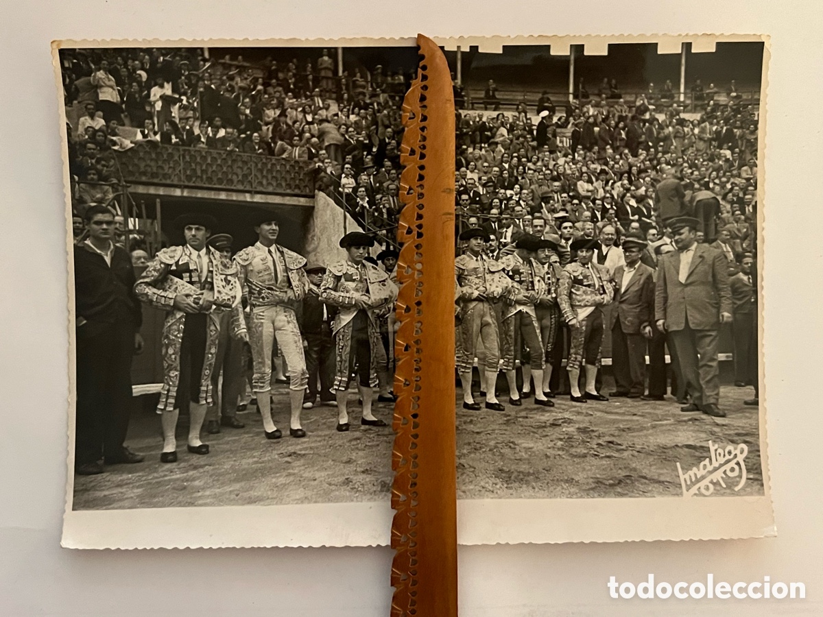 Fotograf&iacute;a antigua: BARCELONA. Corrida a Beneficio de la ciudad de CUZCO.. terremoto. Toreros: Bienvenida, Diminguin