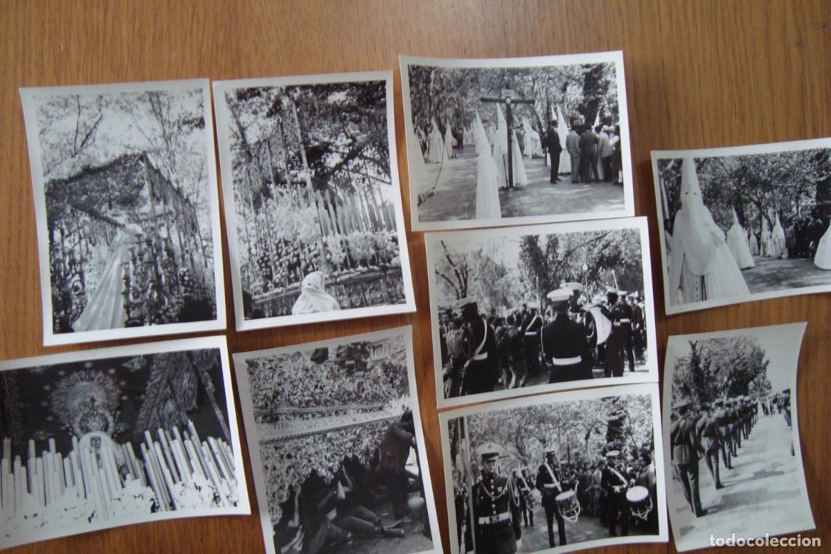 Fotograf&iacute;a antigua: ANTIGUO CONJUNTO 9 FOTOGRAFIAS PROCESION RELIGIOSA SEMANA SANTA? SEVILLA A&Ntilde;OS 60