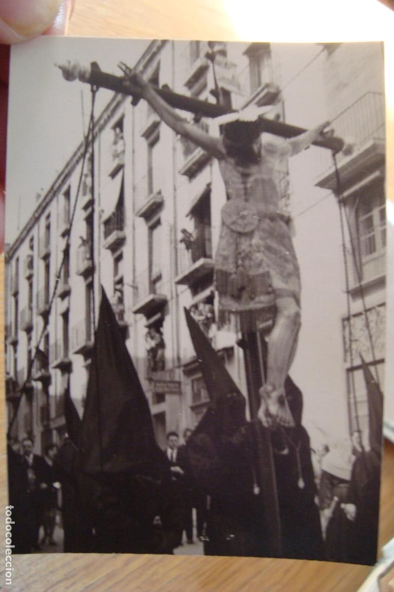 Fotograf&iacute;a antigua: ANTIGUA FOTOGRAFIA CRISTO DE LA SANGRE SEMANA SANTA REUS A&Ntilde;OS 60.