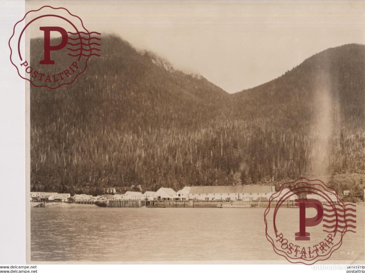 Fotografia antiga: BRITISH COLUMBIA SALMON CANNERY SKEENA RIVER 24*19CM Fonds Victor FORBIN 1864-1947