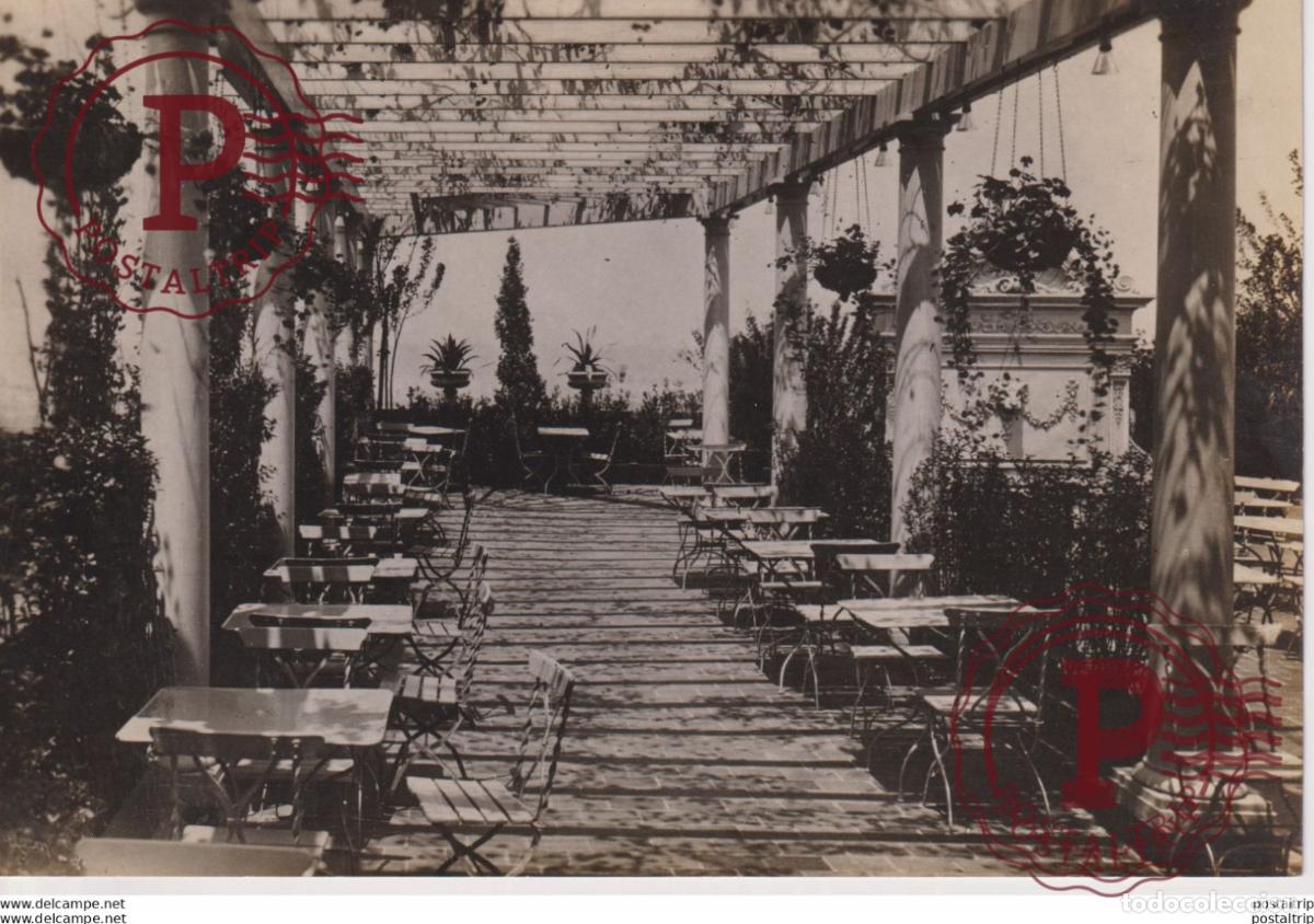 Alte Fotografie: ASTON HOTEL ROOF GARDEN USA NEW YORK 20*14CM Fonds Victor FORBIN 1864-1947
