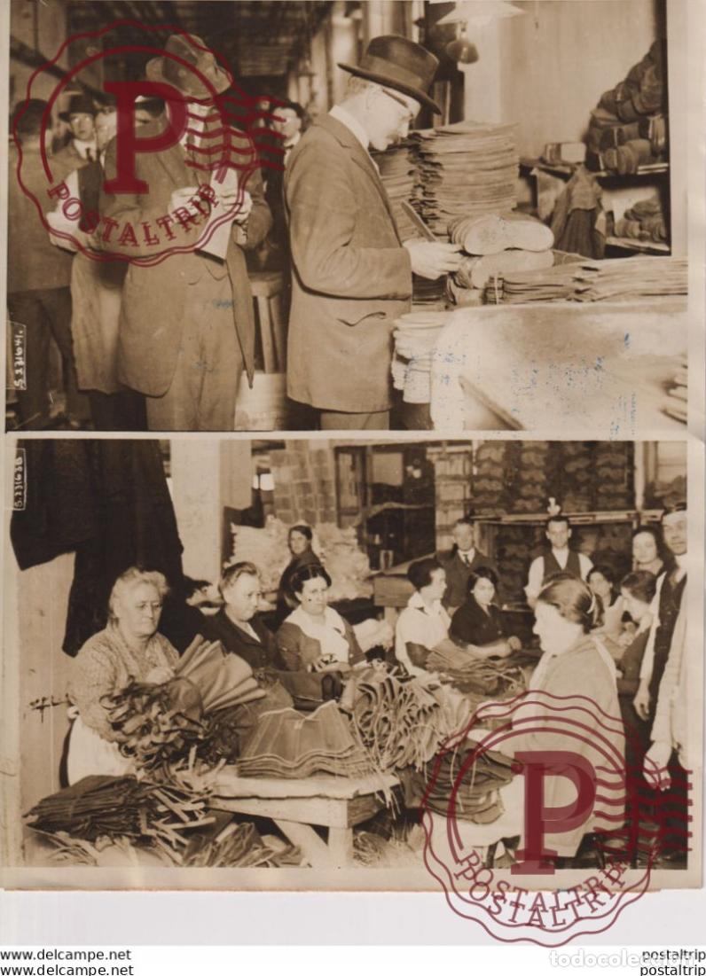 Fotografia antiga: SHOES FOR UNCLE SAMS FIGHTERS FIRST WORLD WAR USA PASSED BY CENSOR 25*20CM Fonds Victor FORBIN 186