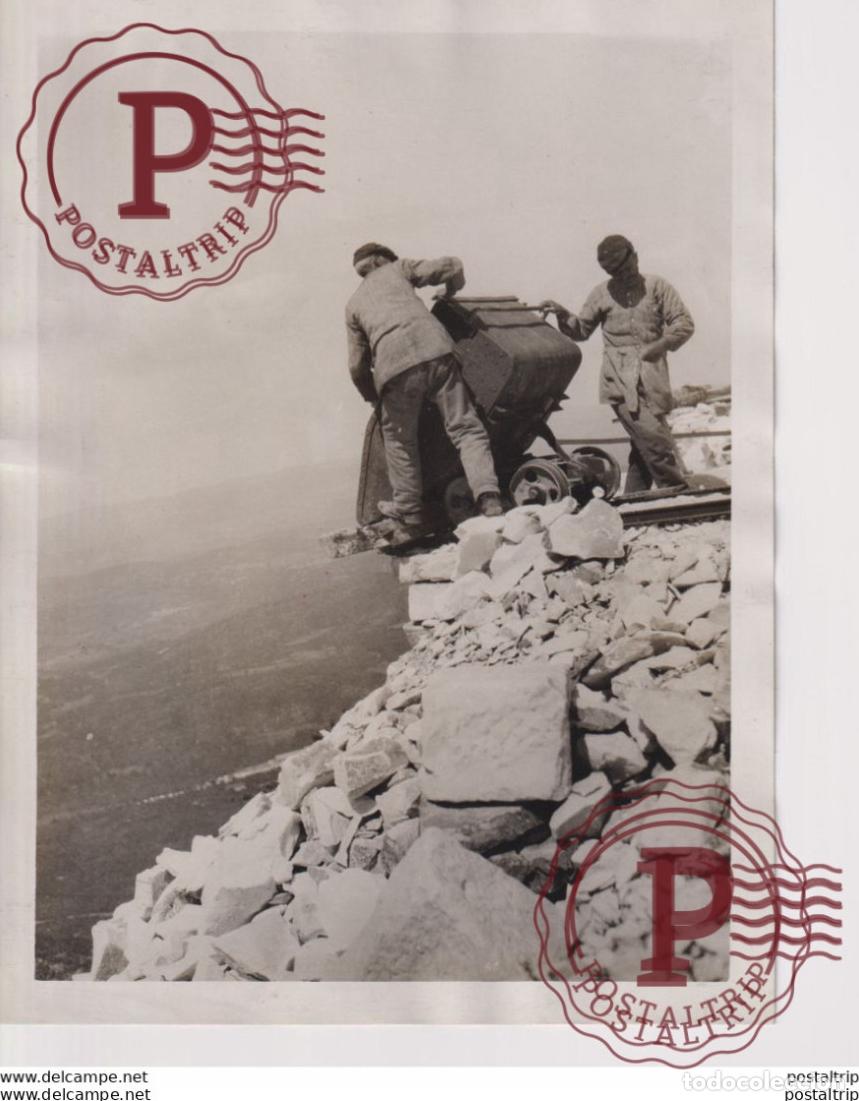 Alte Fotografie: MARBLE QUARRIES MOUNT PENTELICON ATHENS GREEK GREECE MINING MINES MINA 21*16CM Fonds Victor FORBIN