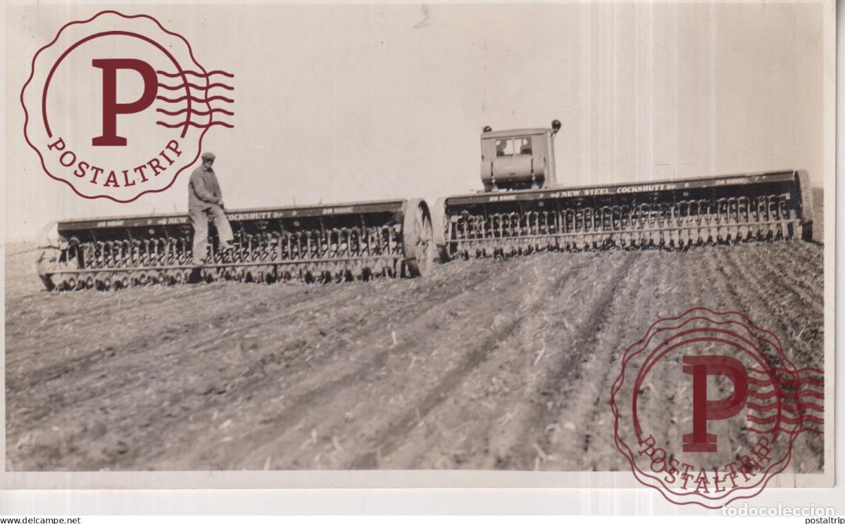 Alte Fotografie: COCKSHUTT SHOE DRILLS WESTERN CANADA REGINA SASK 1929 CANADA TRACTEUR TRACTOR AGRICULTURA 14*