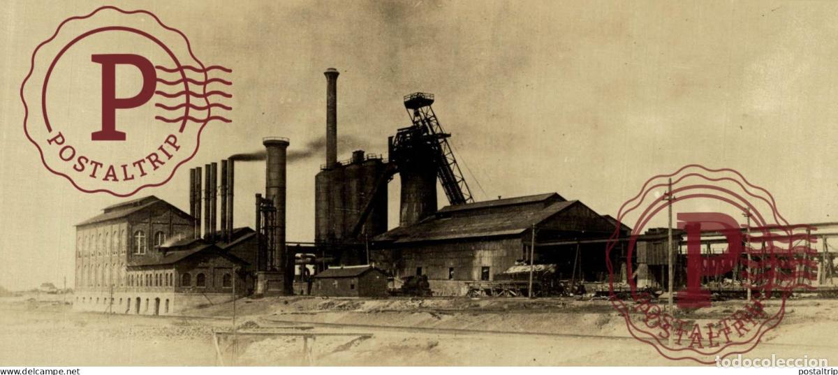 Alte Fotografie: SYDNEY MINES Blast furnace plant at Sydney 16*8CM INDUSTRIE INDUSTRY