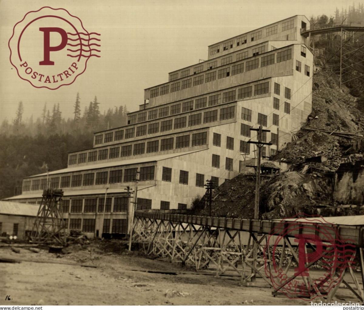 Fotograf&iacute;a antigua: Mill No. 3 Mount Sheer at Britannia Beach CANADA 24*19CM INDUSTRIE INDUSTRY