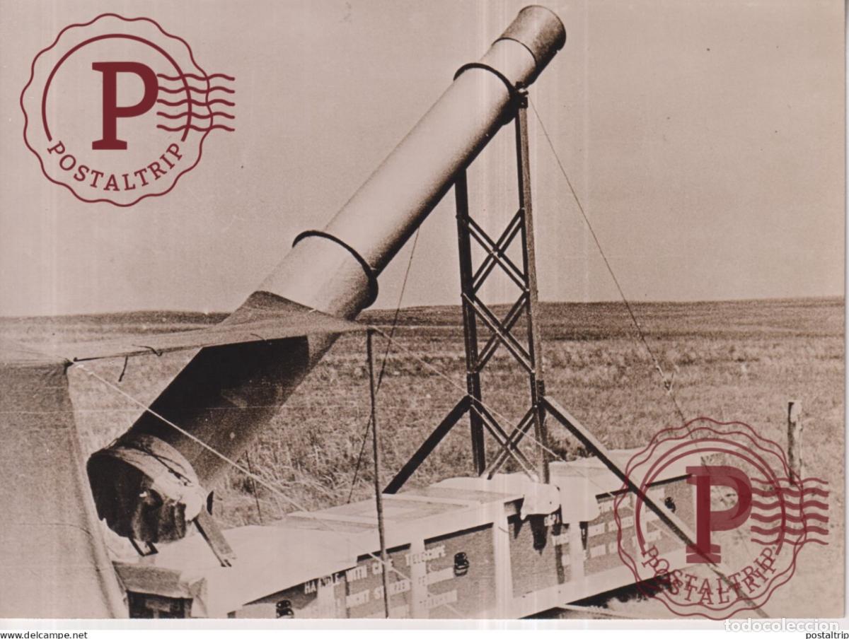 Fotograf&iacute;a antigua: TUBE OBSERVATION POUR L ECLIPSE DU SOLEIL 19 JUINE 1936 18*13CM INDUSTRIE INDUSTRY