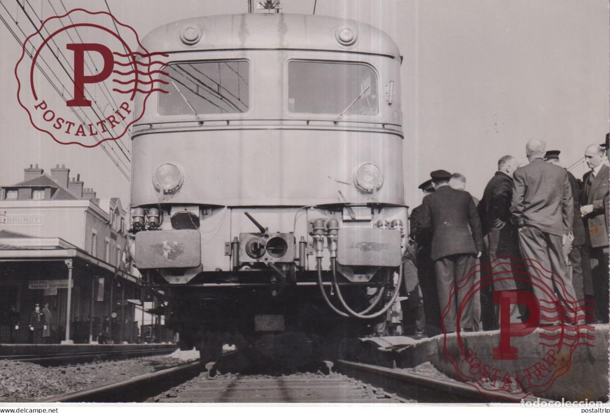 Fotograf&iacute;a antigua: SNCF ELEMENT AUTOMONTEUR ELECTRIQUE TREN TRAIN CHEMIN DE FER 18*12CM