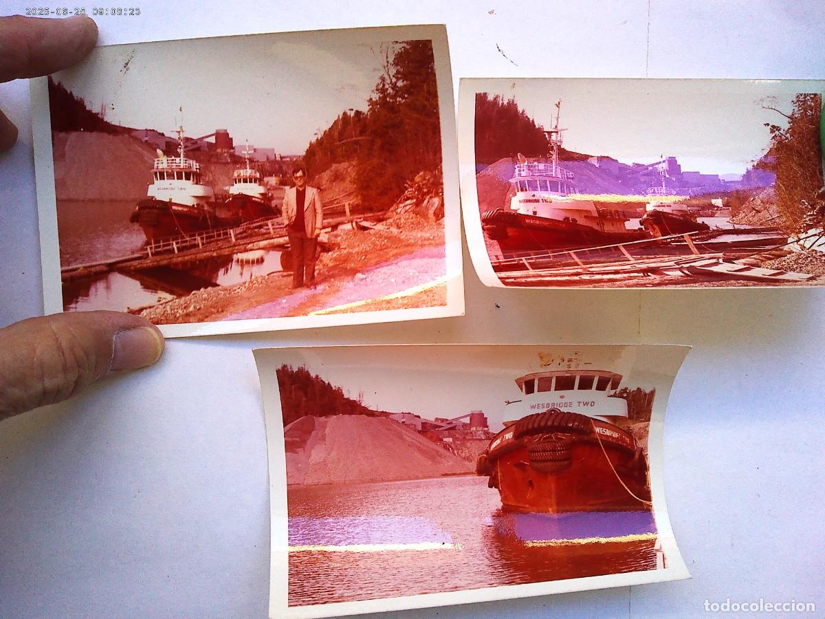 Fotograf&iacute;a antigua: LOTE DE 3 FOTOS DE BARCO LLAMADO &uml; WESBRIDGE TWO &uml;