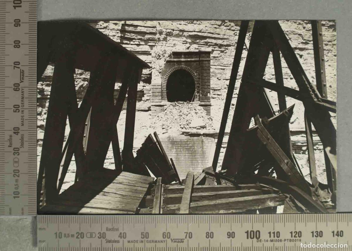 Fotograf&iacute;a antigua: FOTOGRAFIA. Reconstrucci&oacute;n del viaducto Matarra&ntilde;a IV l&iacute;nea de Zaragoza a Barcelona