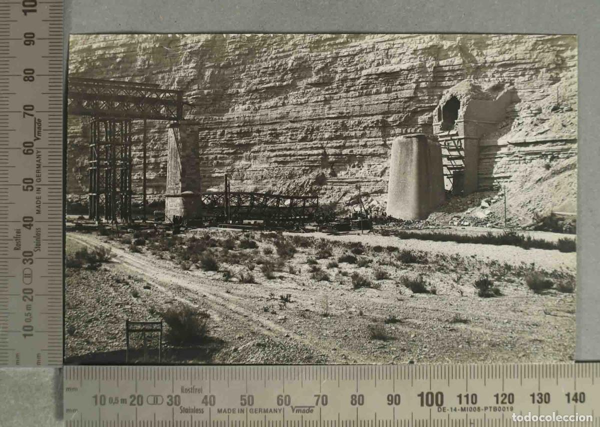 Fotograf&iacute;a antigua: FOTOGRAFIA. Reconstrucci&oacute;n del viaducto Matarra&ntilde;a IV l&iacute;nea de Zaragoza a Barcelona