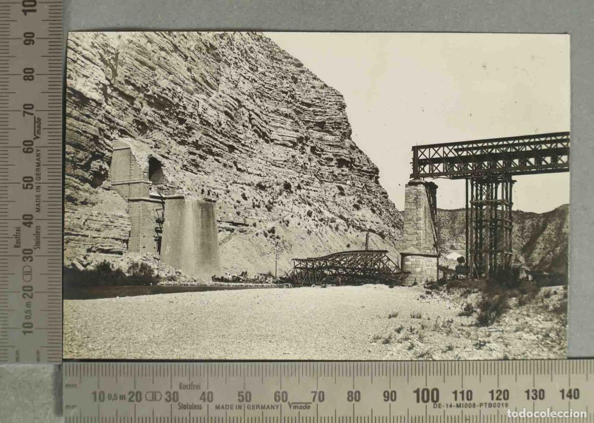 Fotograf&iacute;a antigua: FOTOGRAFIA. Reconstrucci&oacute;n del viaducto Matarra&ntilde;a IV l&iacute;nea de Zaragoza a Barcelona