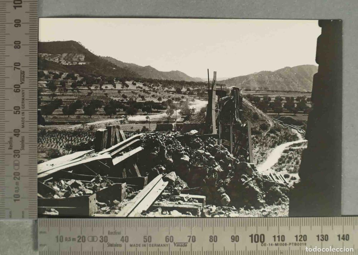 Fotograf&iacute;a antigua: FOTOGRAFIA. Reconstrucci&oacute;n del viaducto Matarra&ntilde;a IV l&iacute;nea de Zaragoza a Barcelona