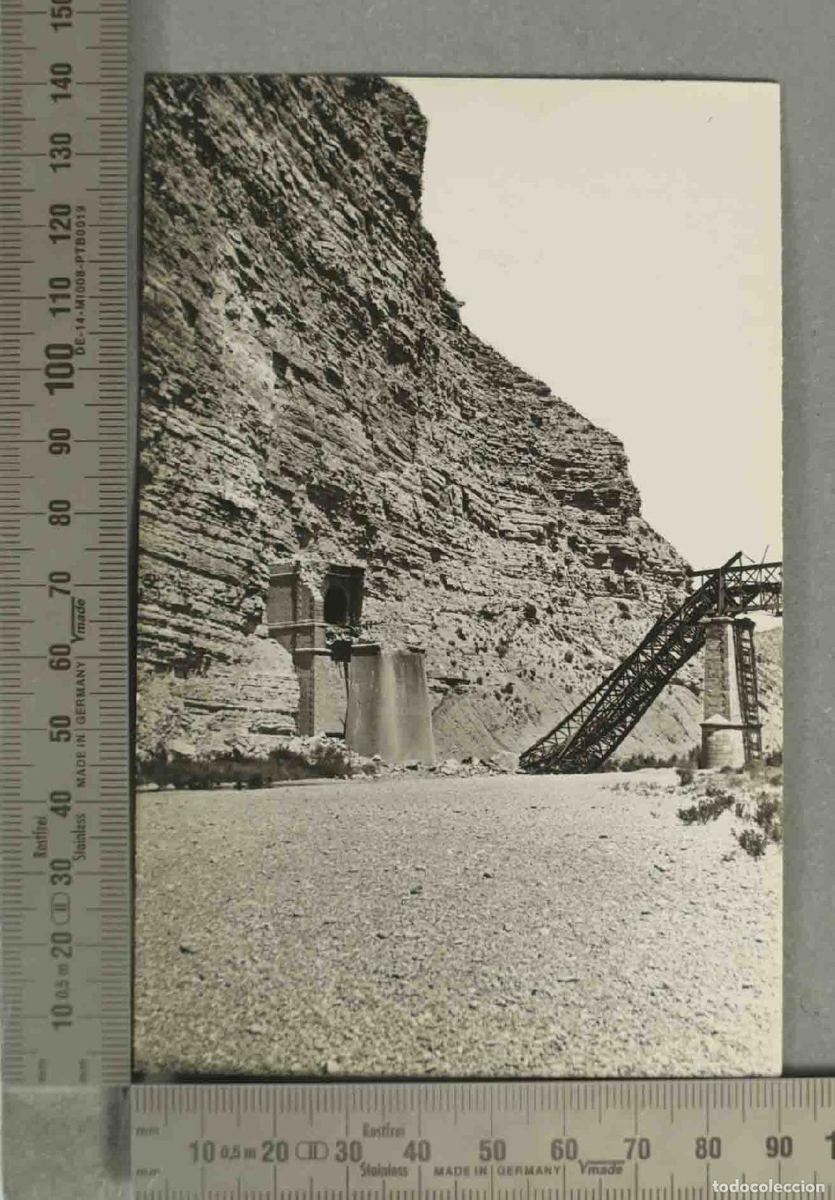 Fotograf&iacute;a antigua: FOTOGRAFIA. Reconstrucci&oacute;n del viaducto Matarra&ntilde;a IV l&iacute;nea de Zaragoza a Barcelona