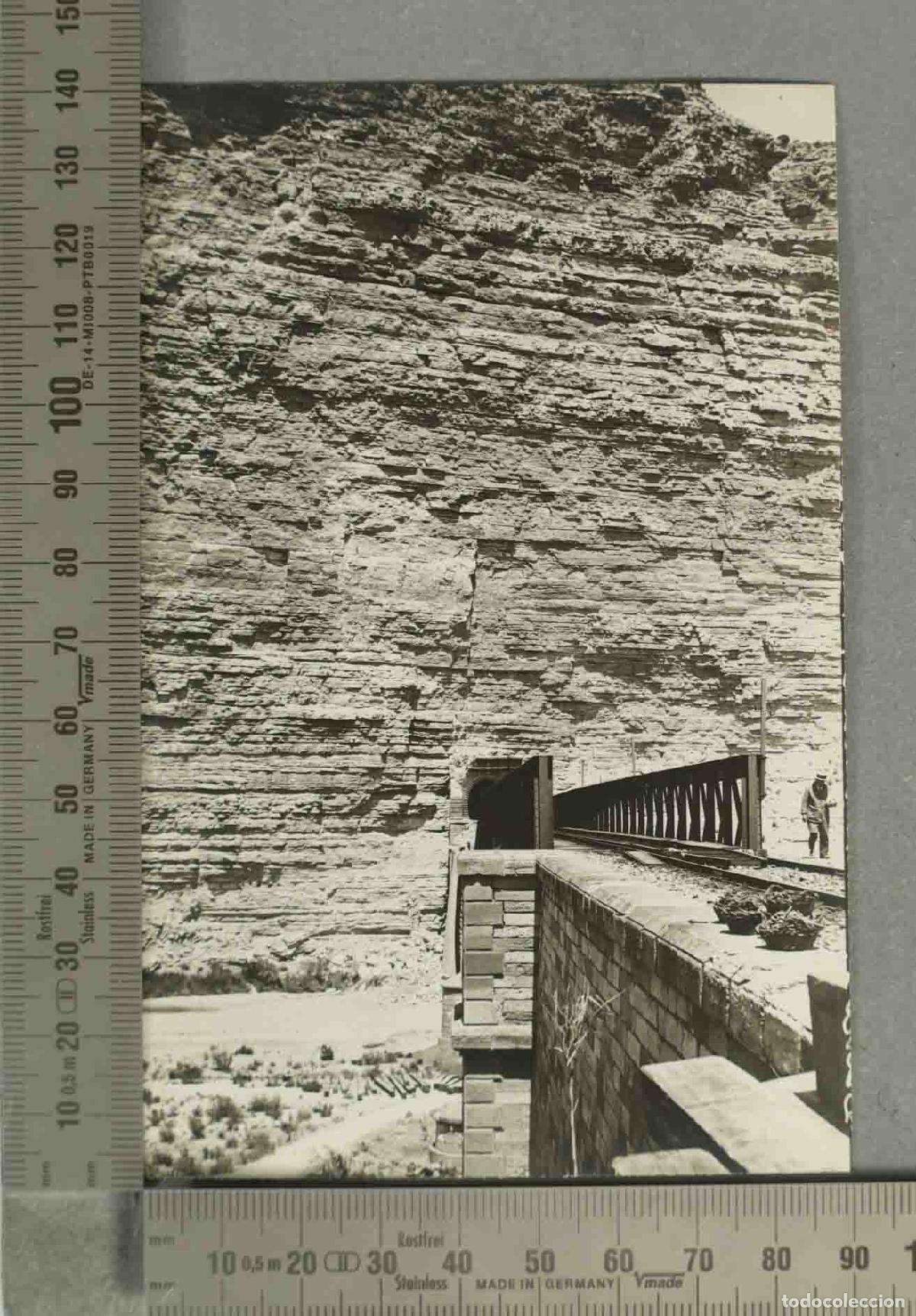 Fotograf&iacute;a antigua: FOTOGRAFIA. Reconstrucci&oacute;n del viaducto Matarra&ntilde;a IV l&iacute;nea de Zaragoza a Barcelona