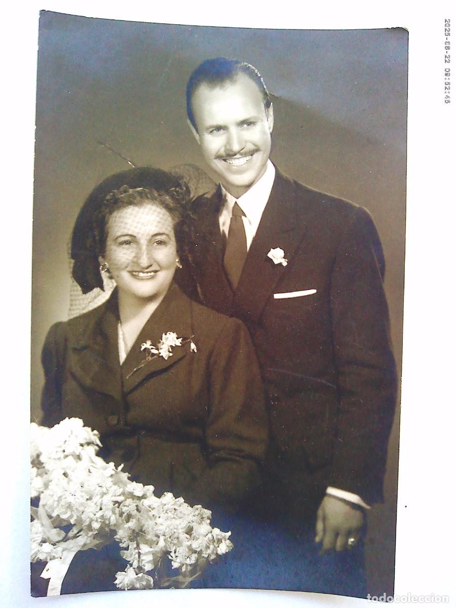 Fotograf&iacute;a antigua: PRECIOSA FOTO DE BODA , 1954 . DE FOTOS LEON