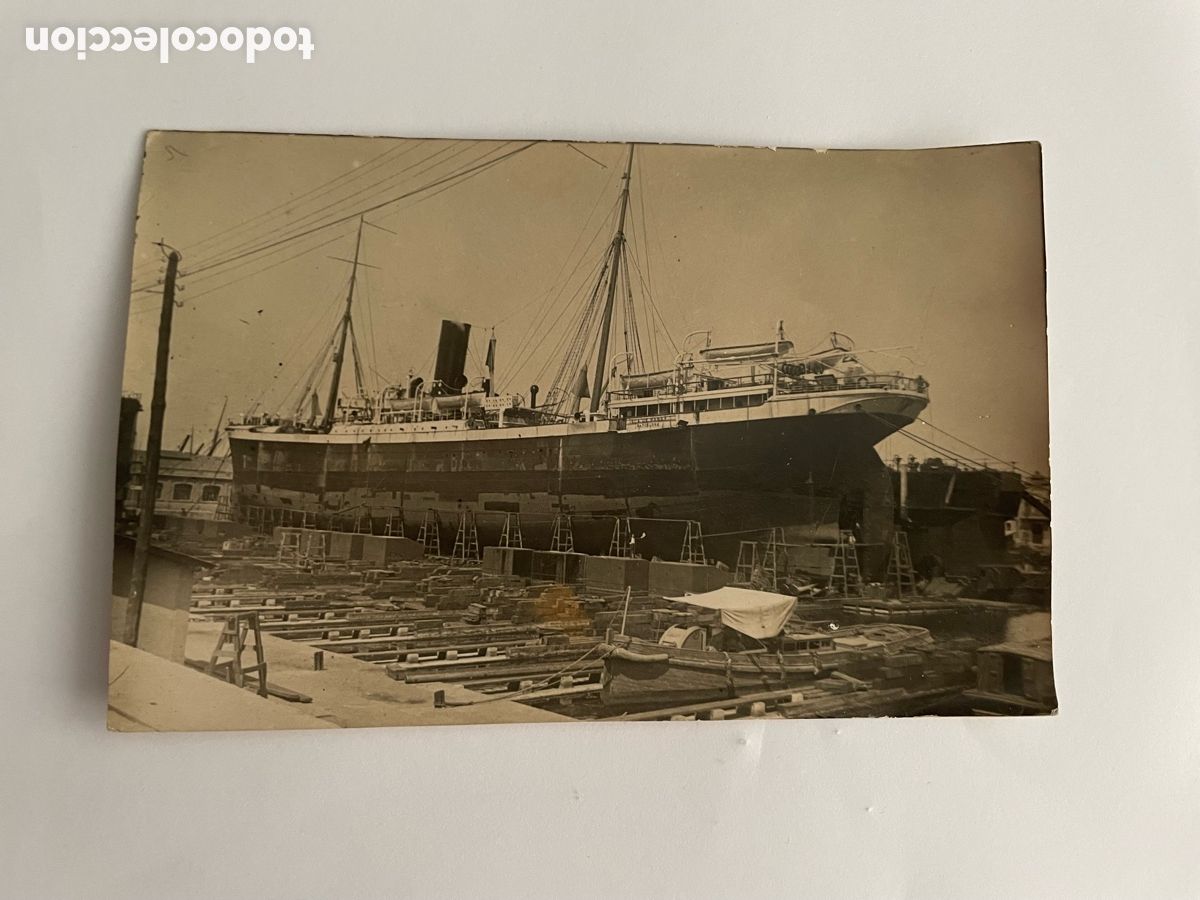 Fotograf&iacute;a antigua: Antigua fotograf&iacute;a de barco