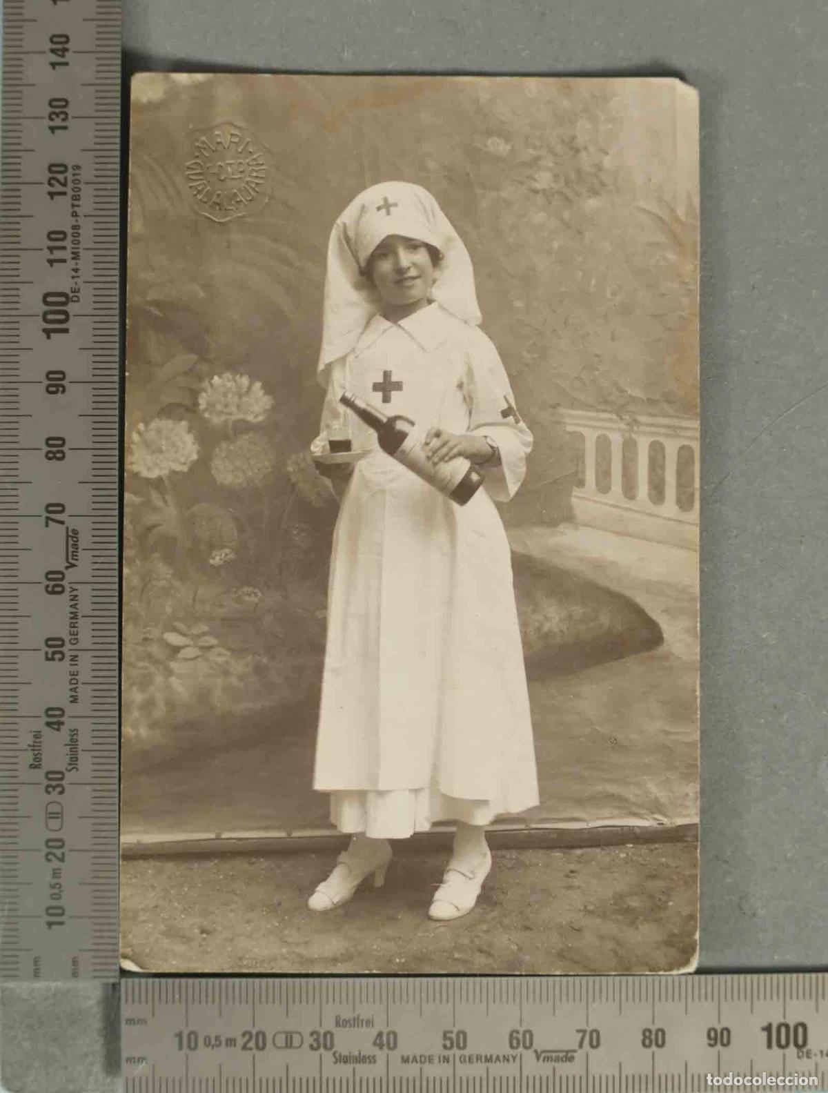Fotograf&iacute;a antigua: FOTOGRAFIA POSTAL. NI&Ntilde;A CRUZ ROJA. MARI. GUADALAJARA