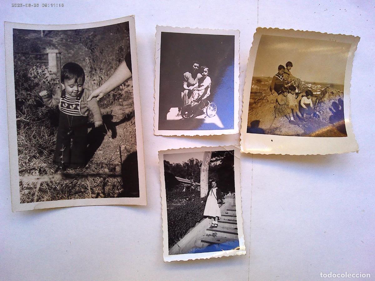Fotograf&iacute;a antigua: LOTE DE 4 FOTOS DE NI&Ntilde;OS CON SOMBRA DEL FOTOGRAFO