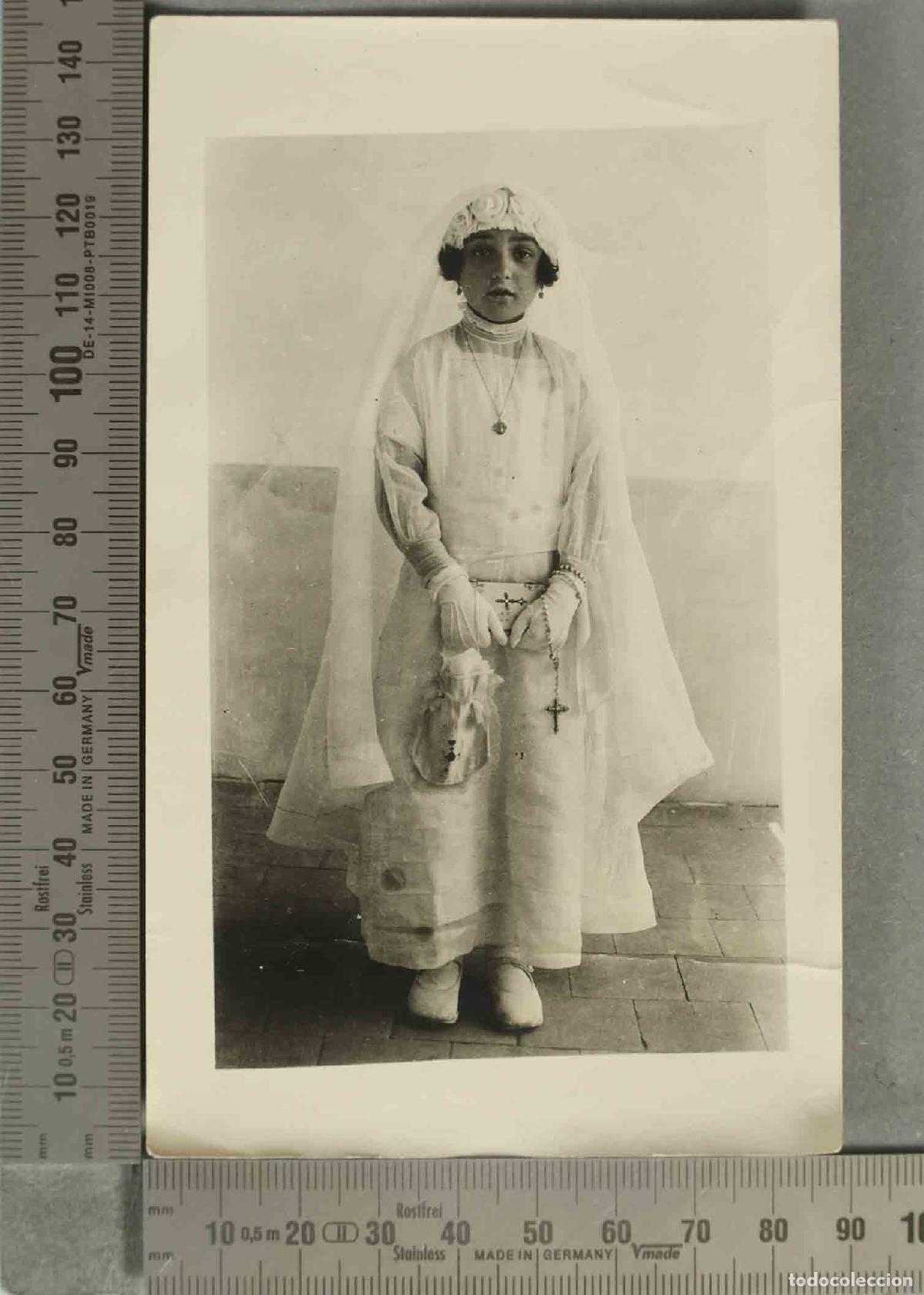Fotograf&iacute;a antigua: FOTOGRAFIA. NI&Ntilde;A PRIMERA COMUNION HACIA 1920