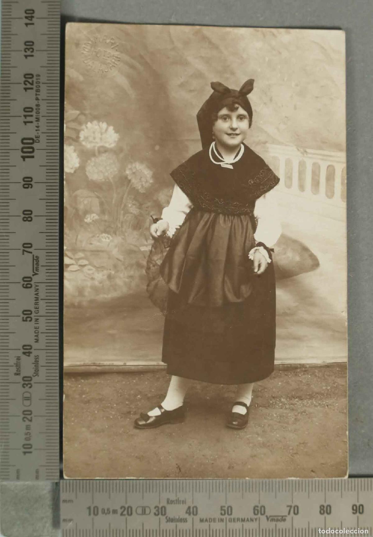 Fotograf&iacute;a antigua: FOTOGRAFIA POSTAL. RETRATO NI&Ntilde;A CON TRAJE TRADICIONAL. GUADALAJARA MARI