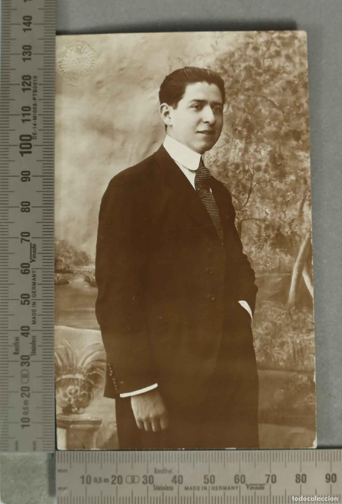 Fotograf&iacute;a antigua: FOTOGRAFIA POSTAL. RETRATO DE CABALLERO. MARIN GUADALAJARA