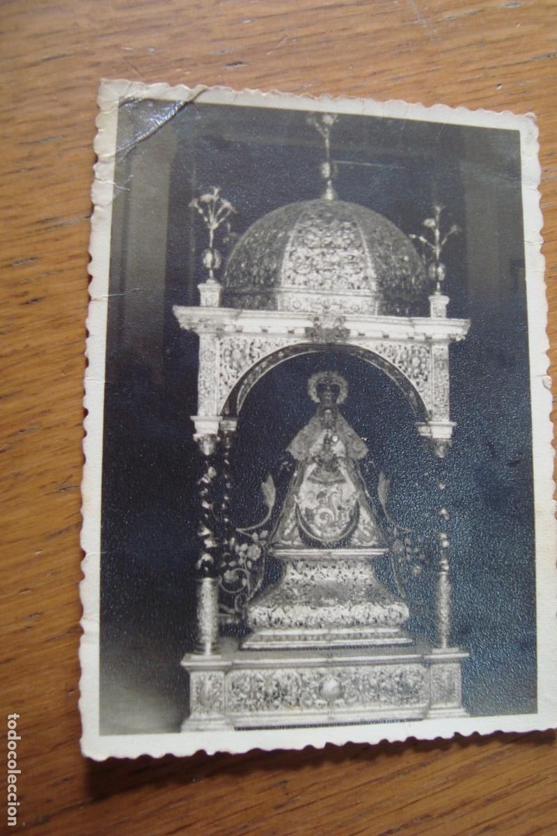 Fotograf&iacute;a antigua: ANTIGUA FOTOGRAFIA DE VIRGEN DE LA CARIDAD SANLUCAR DE BARRAMEDA. A&Ntilde;OS 50.60.
