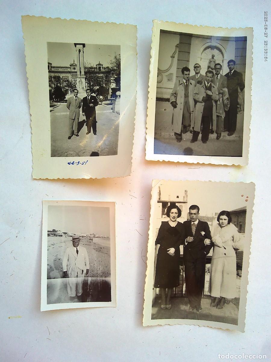 Fotograf&iacute;a antigua: LOTE DE 4 FOTOS DE GENTE Y SOMBRA DEL FOTOGRAFO.