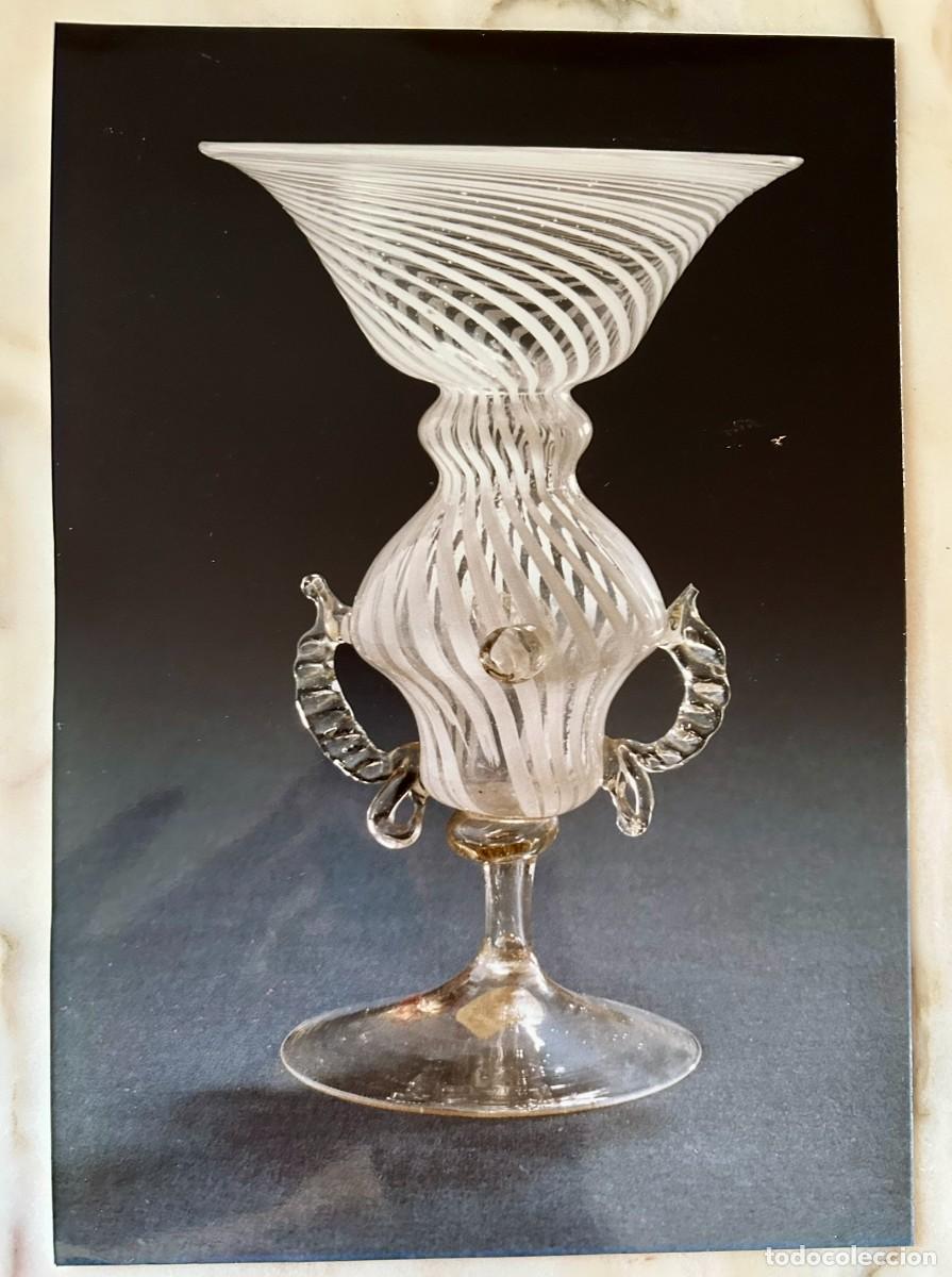 Fotograf&iacute;a antigua: REPRODUCCI&Oacute;N FOTOGR&Aacute;FICA DE COPA DE FILIGRANA DE VIDRIO CATAL&Aacute;N DE INFLUENCIA VENECIANA s. XVI-XVII