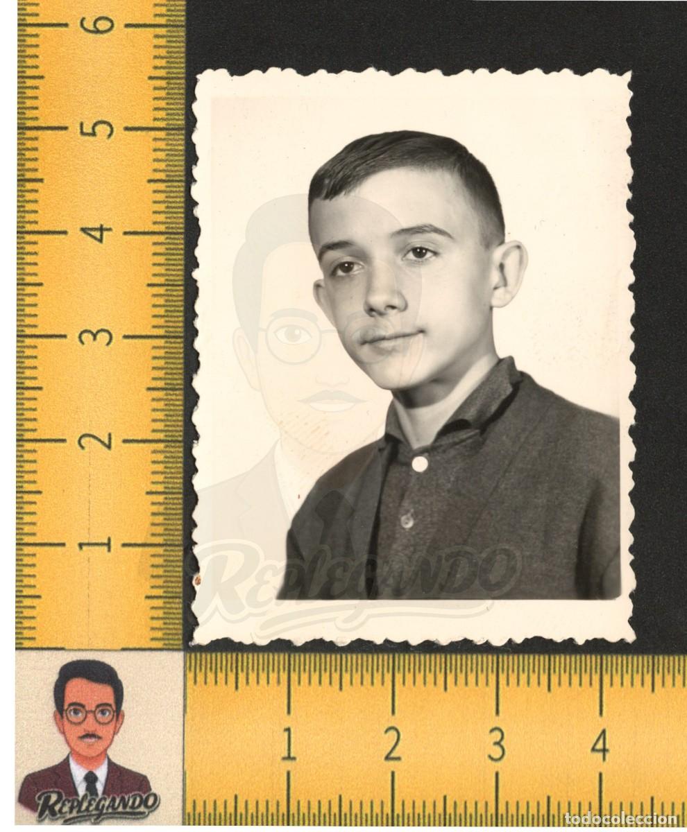 Fotograf&iacute;a antigua: FOTOMATON - NI&Ntilde;O REPEINADO DE GRANDES OREJAS - FOTO ANTIGUA TIPO CARNET - PHOTOMATON A&Ntilde;OS 50/60