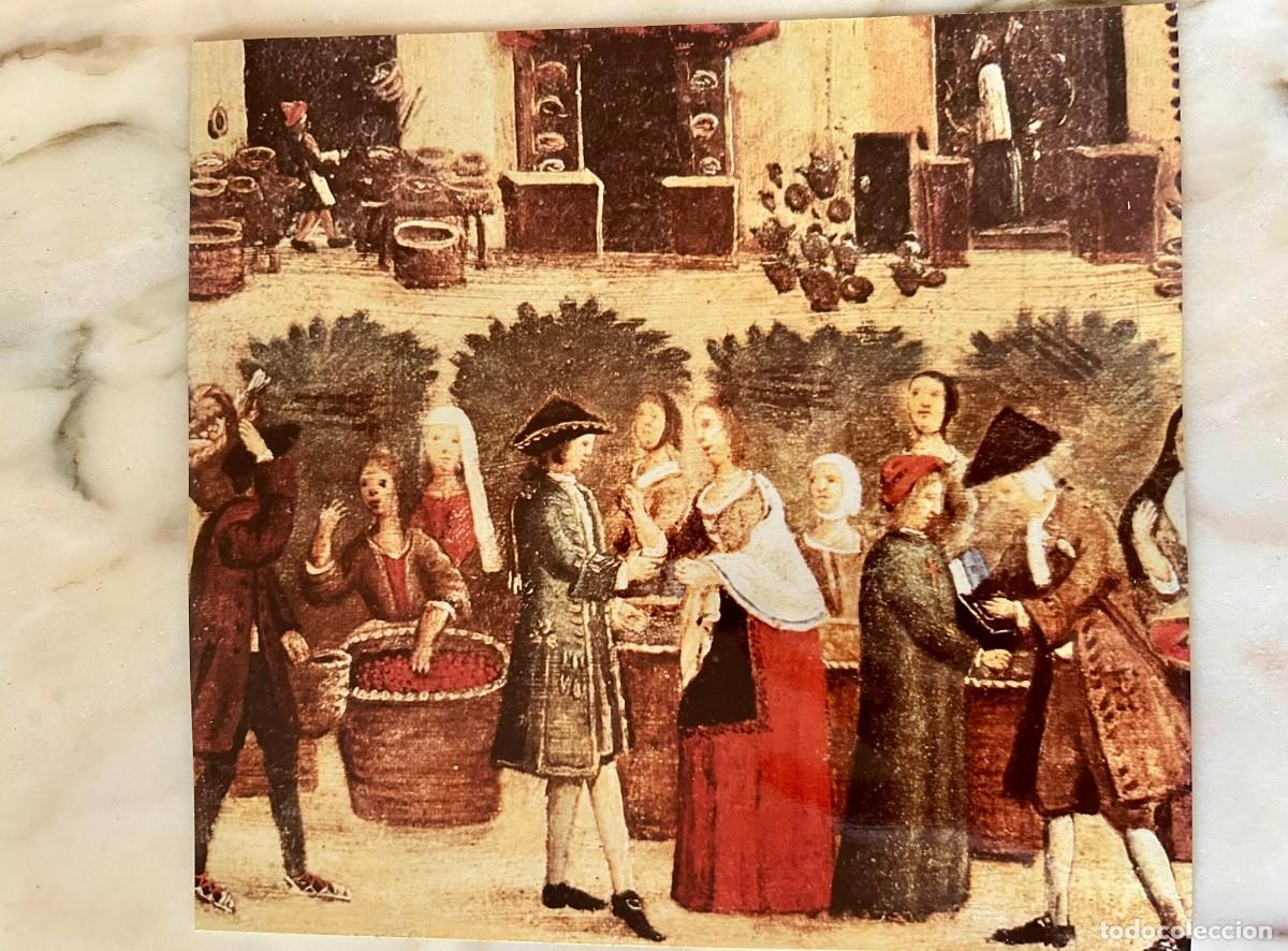 Fotografia antica: MERCADO DEL BORN - BARCELONA - REPRODUCCI&Oacute;N FOTOGR&Aacute;FICA DE FRAGMENTO DE PINTURA SOBRE TELA c. 1775